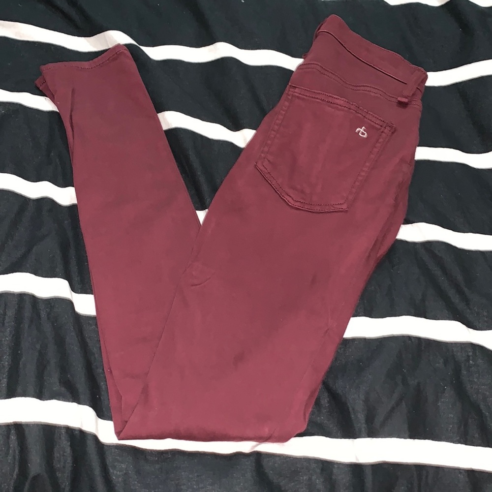 Rag & Bone burgundy jeggings